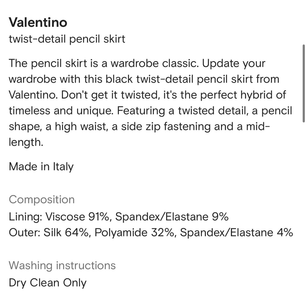 ONE DAY SALE✨
SALE✨VALENTINO twist-detail Pencil skirt - Picture 4 of 8